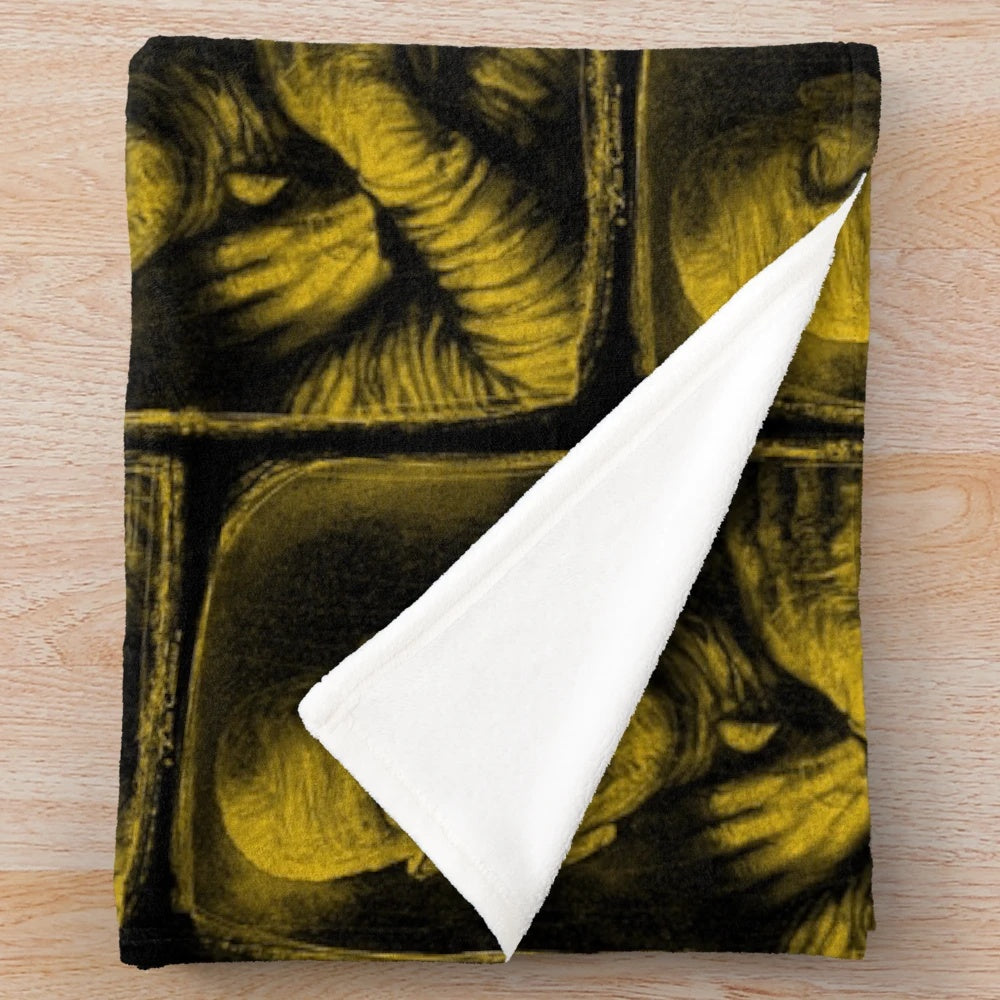 Mummy plush blanket inspired by classic horror movies