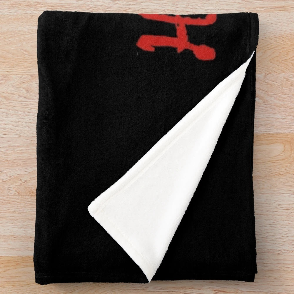 Plush blanket featuring classic Japanese cinema imagery