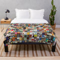 Classic books plush blanket