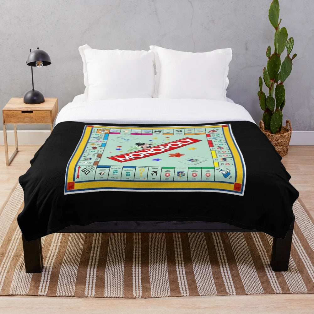 Monopoly board game classic plush blanket