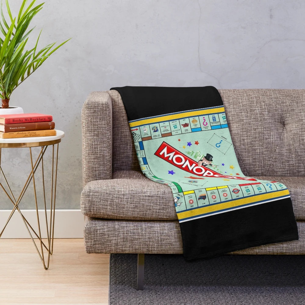 Monopoly board game classic plush blanket