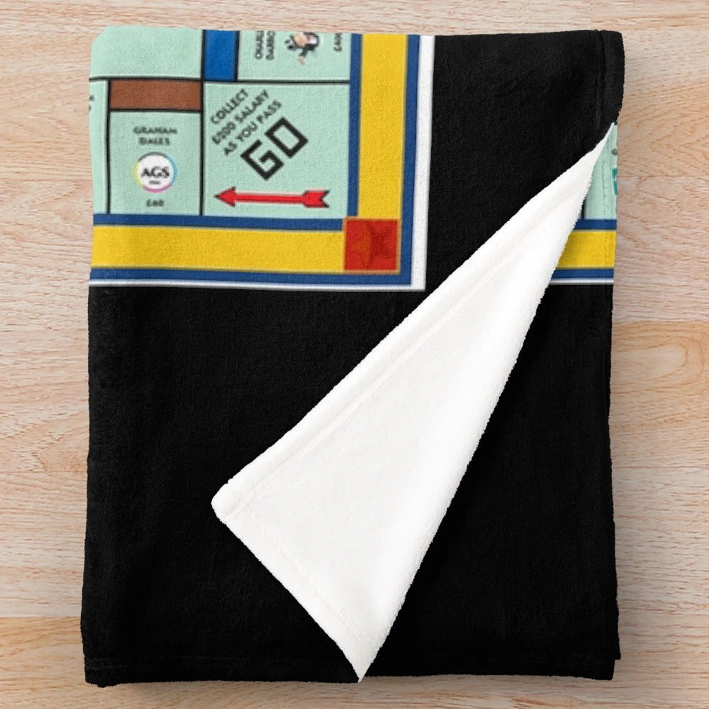 Monopoly board game classic plush blanket