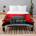 Cozy plush blanket featuring a classic Morgan sports car design