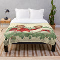 Plush blanket inspired by the classic film "White Christmas" featuring old hollywood stars