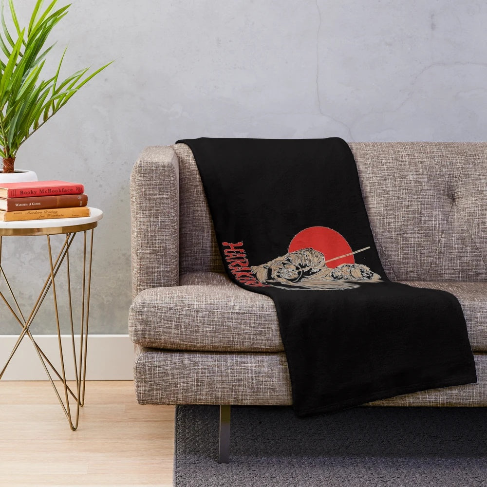 Soft and comfortable plush blanket inspired by classic Japanese cinema