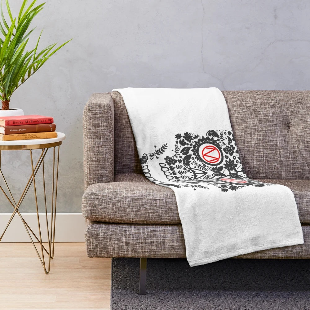 Plush blanket featuring the logo and design of the popular music band, The Maine