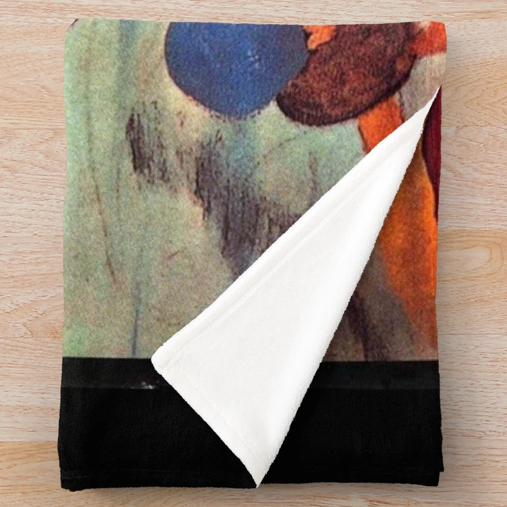 Plush blanket inspired by the iconic album cover of "Music From Big Pink