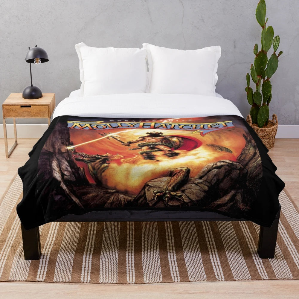 Plush blanket featuring the music of The Great Molly Hatchet