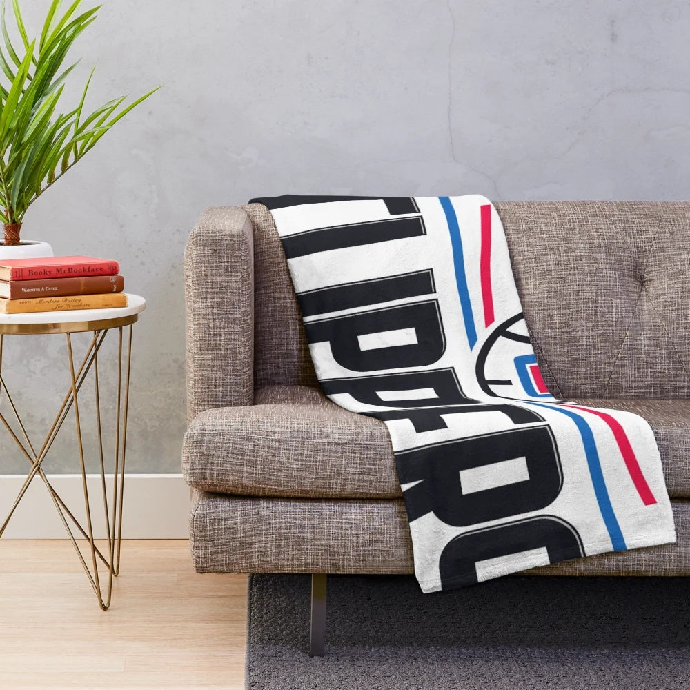 Clippers Plush Blanket with Basketball Design