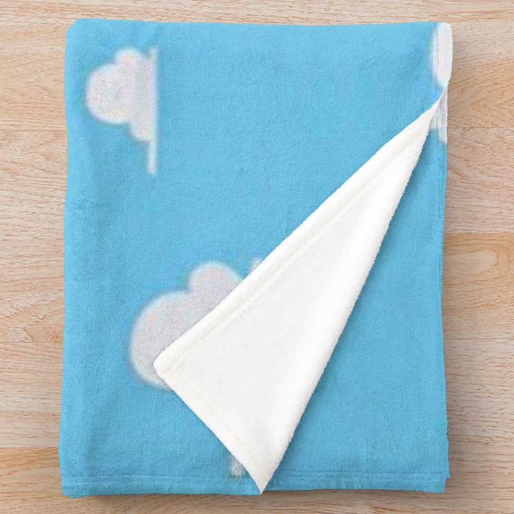 Cozy plush blanket featuring clouds, inspired by the popular Toy Story franchise