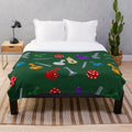 Soft, colorful plush blanket with Cluedo-inspired design