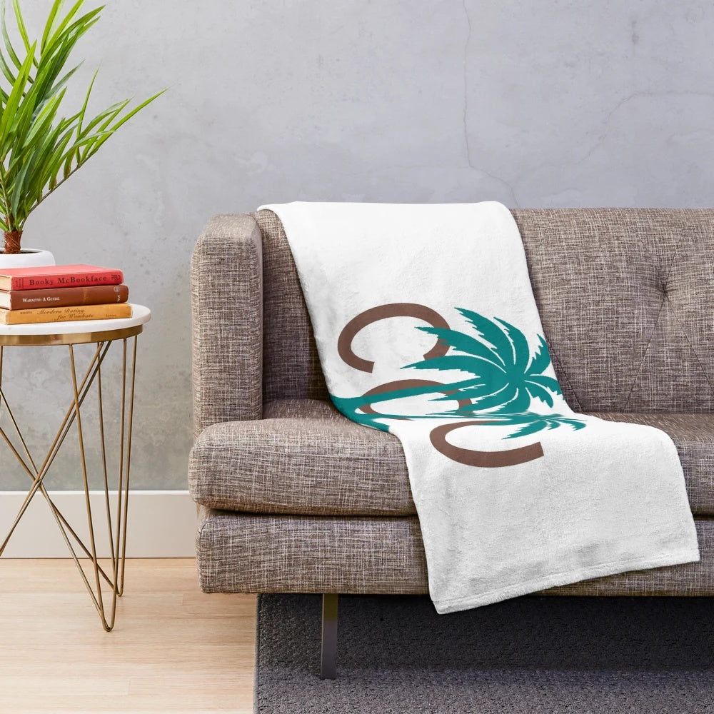 Coastal Carolina Plush Blanket with Palm Trees