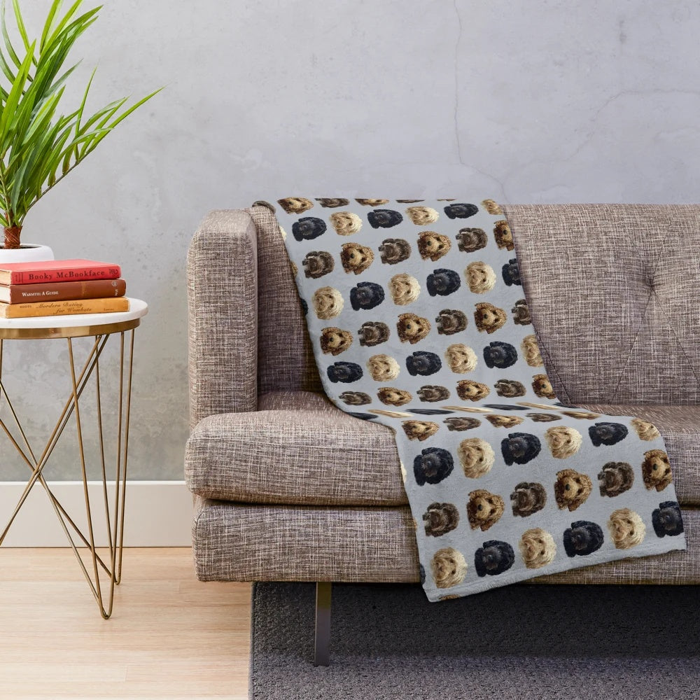 Cockapoo dog breed plush blanket for doodle dog owners