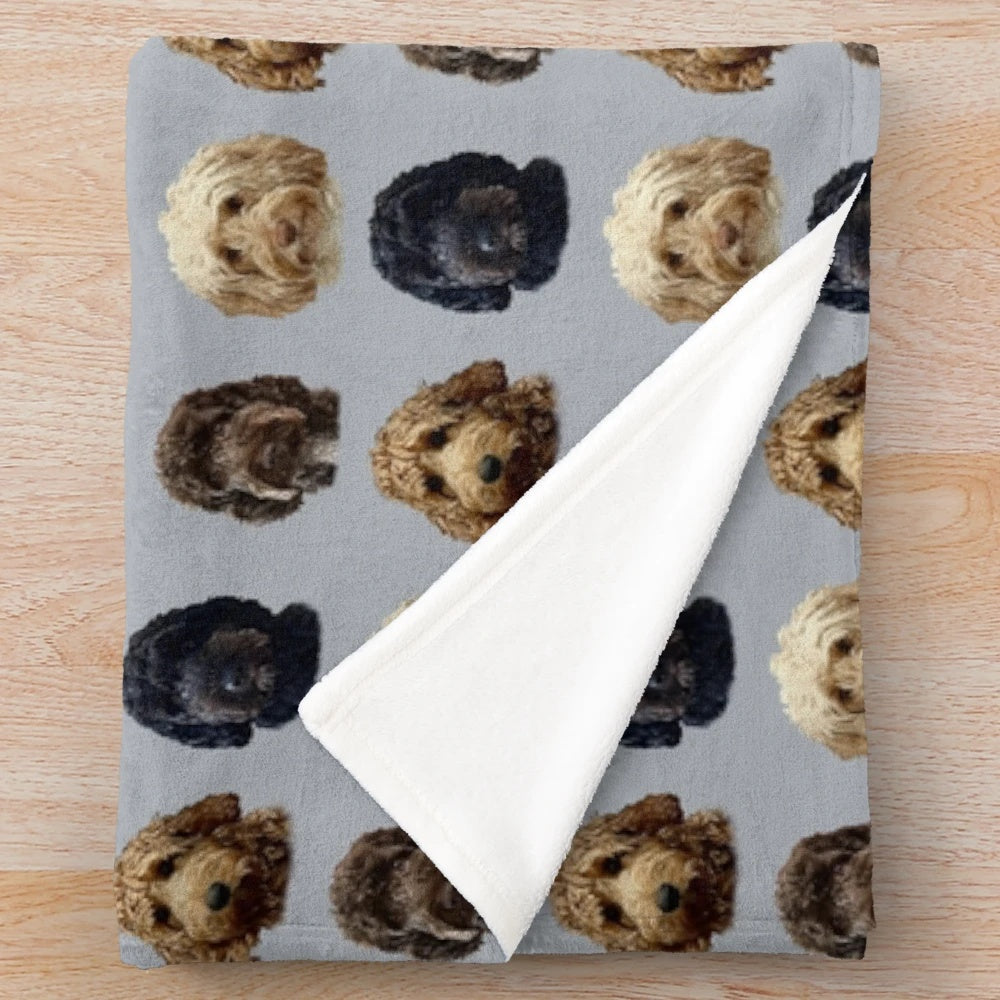 Cockapoo dog breed plush blanket for doodle dog owners