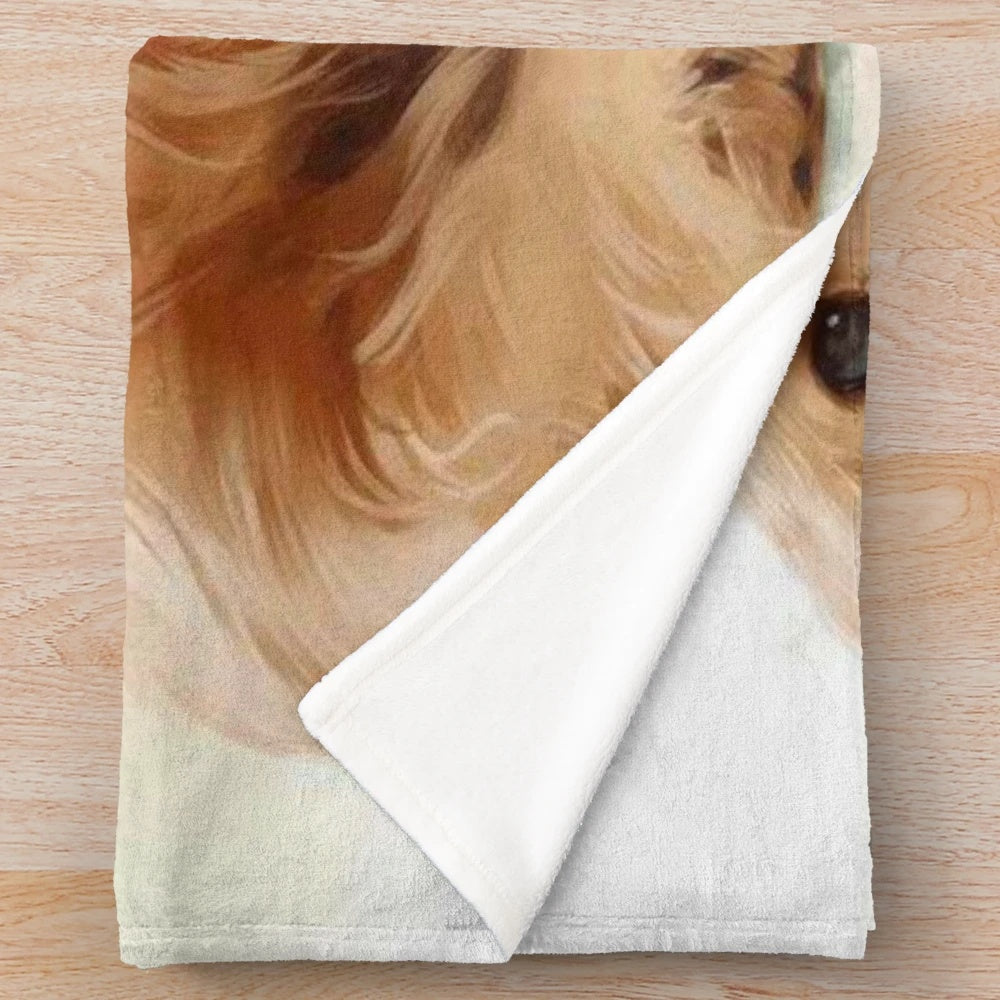 Cocker Spaniel Plush Blanket with Soft, Fluffy Fabric