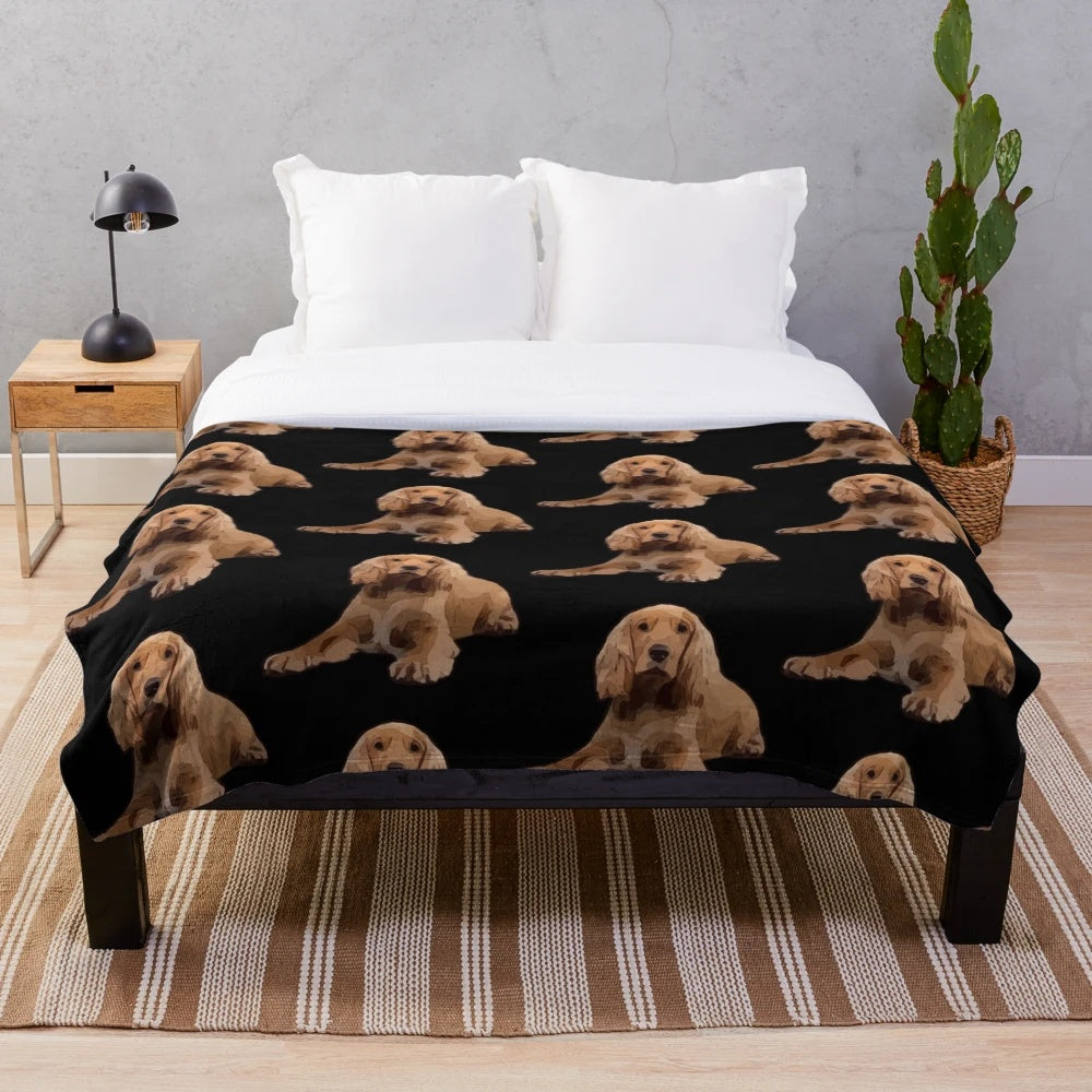 Cocker Spaniel Plush Blanket for Dog Lovers