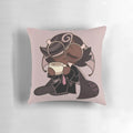 Espresso cookie-themed decorative pillow for coffee lovers