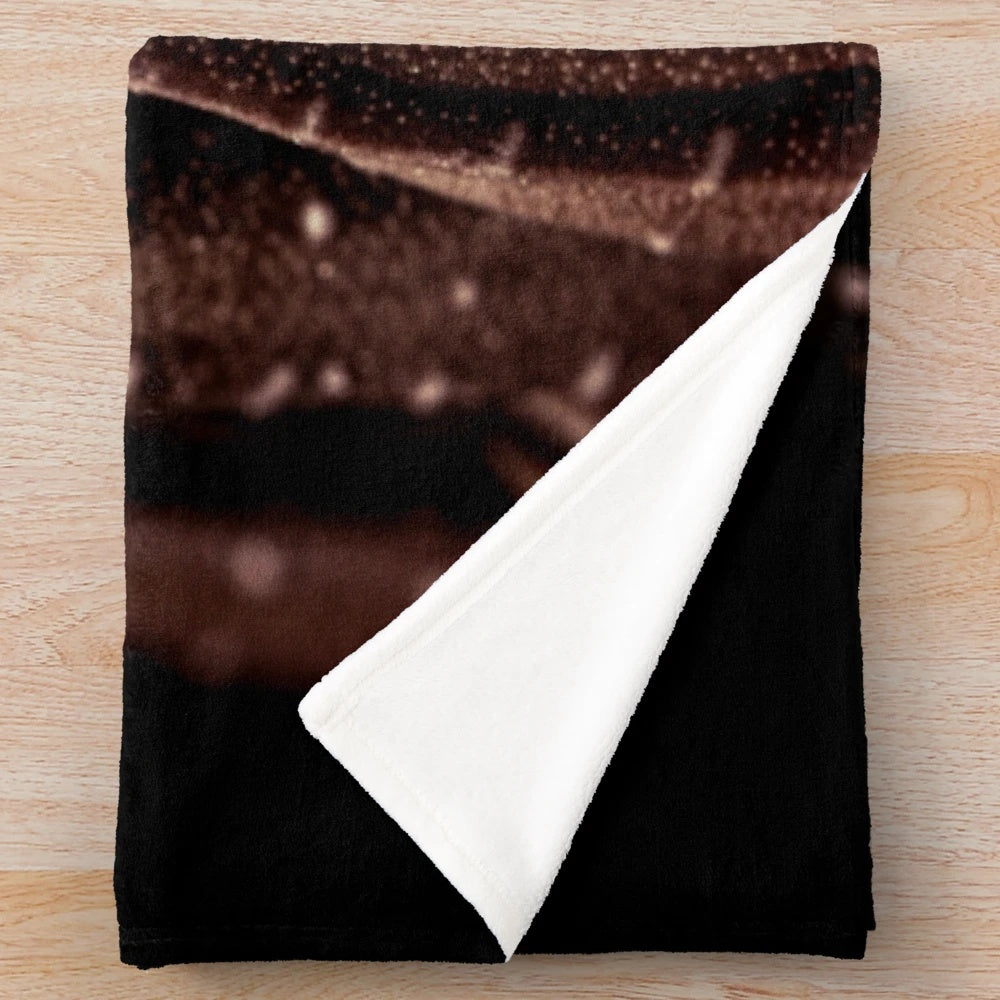 Coffee brown cactus plush blanket