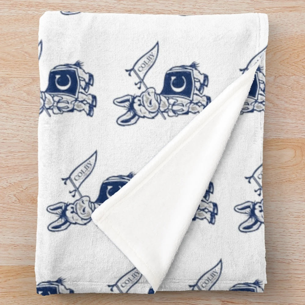 Colby College Mules Plush Blanket for College Sports Fans