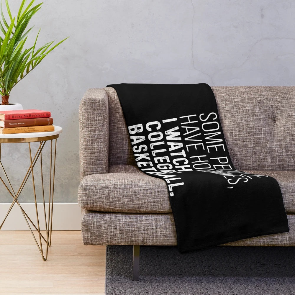 College basketball plush blanket for sports fans