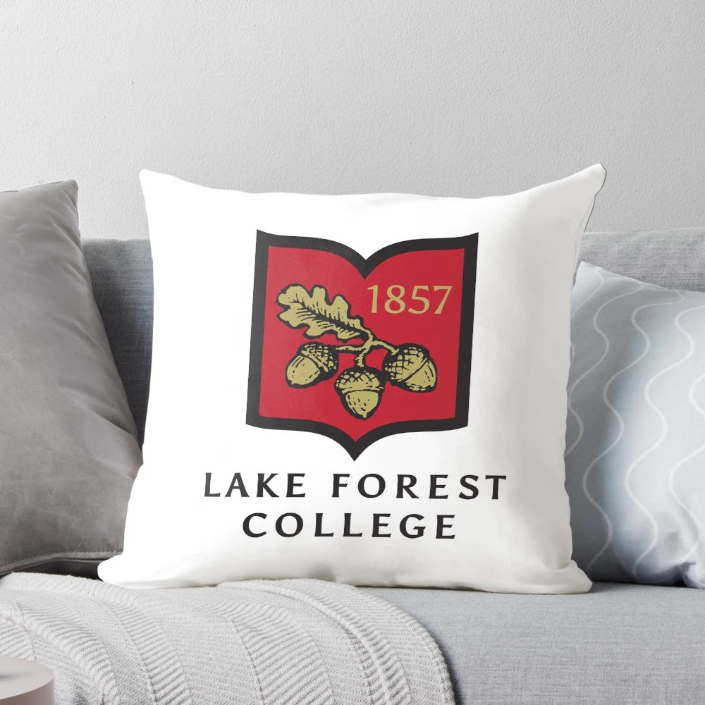 Soft, high-quality pillow featuring the Lake Forest College logo, perfect for college students and alumni.