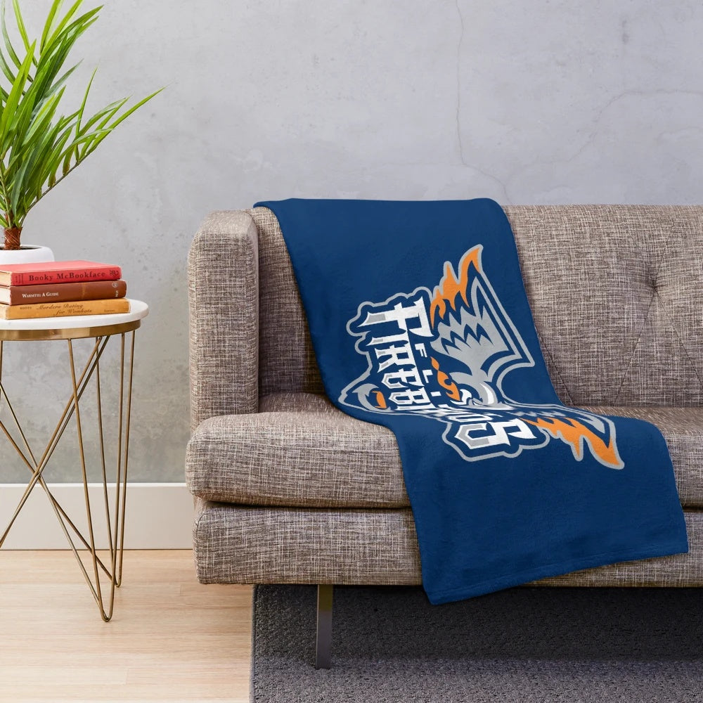 Flint Firebirds college hockey team plush blanket