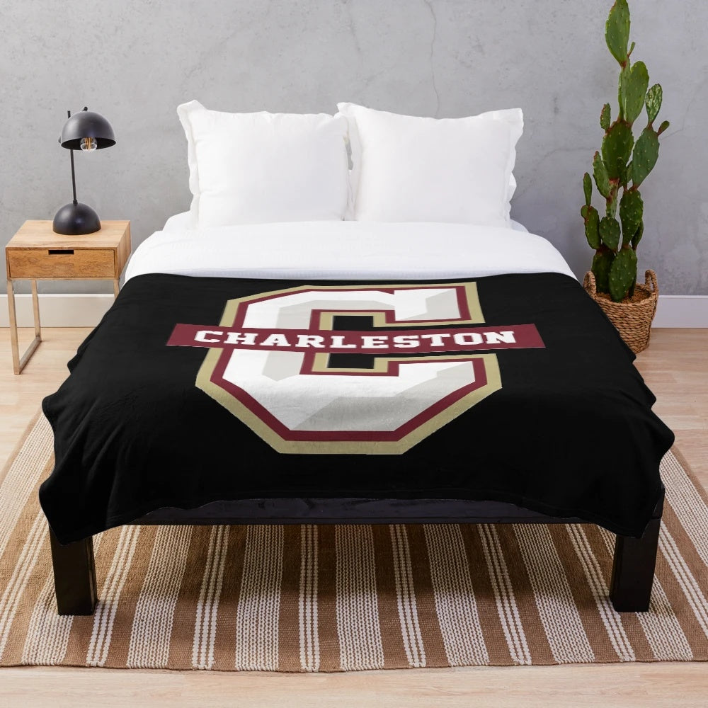 College of Charleston Cougars plush blanket featuring the team logo