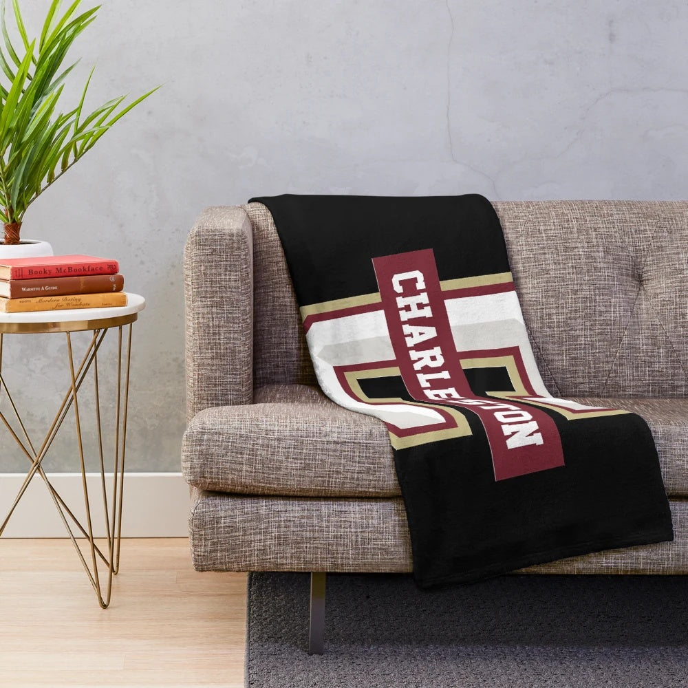 College of Charleston Cougars plush blanket featuring the team logo
