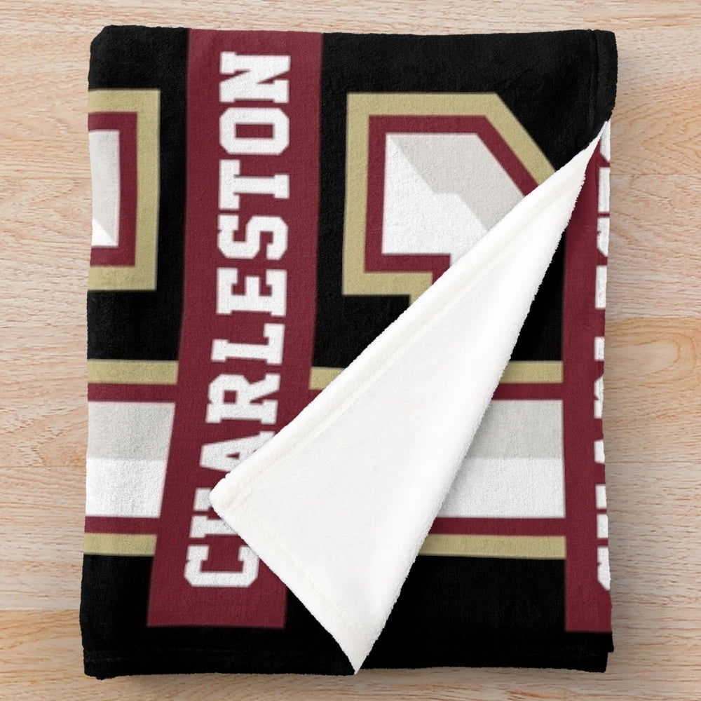 College of Charleston Cougars plush blanket featuring the team logo