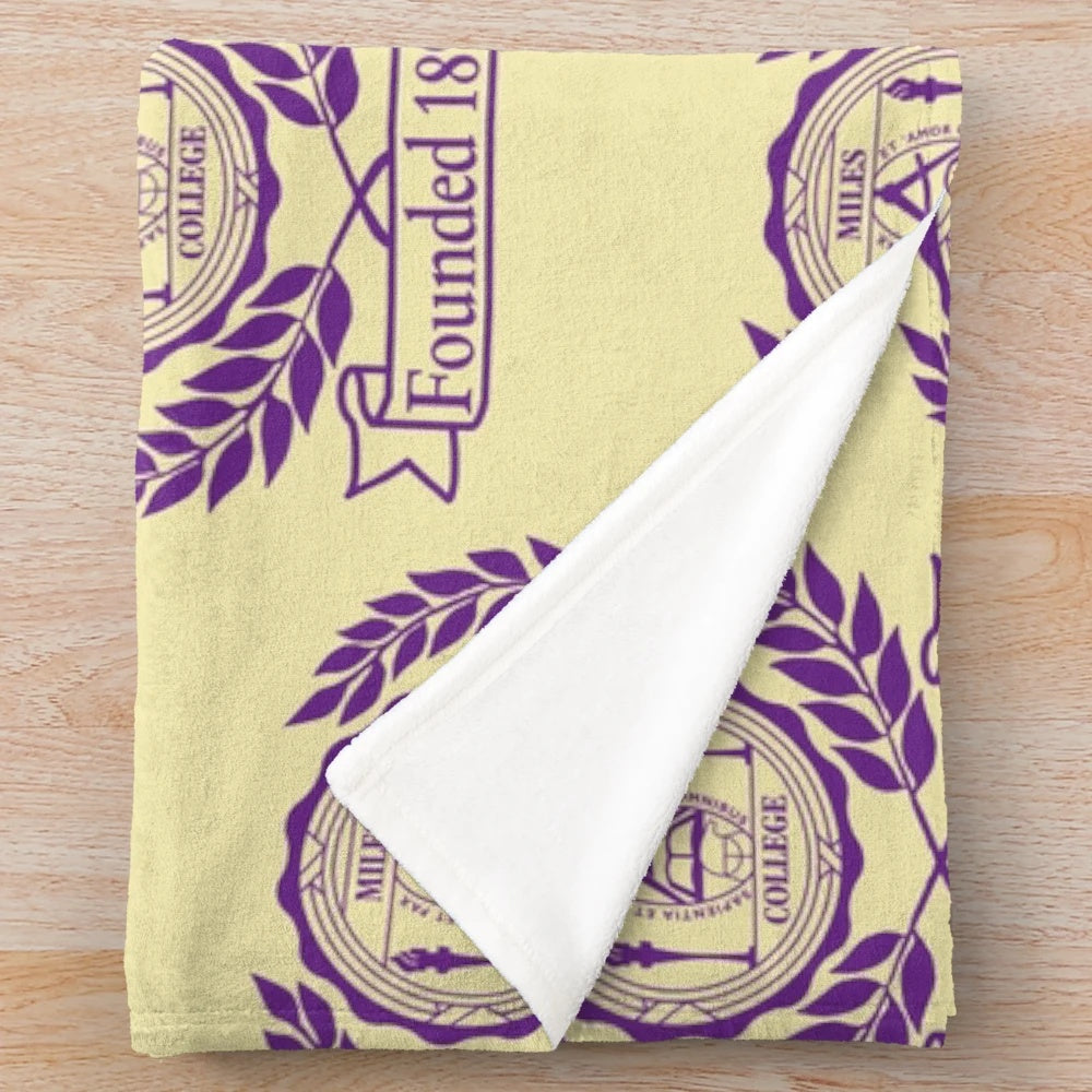 Miles College Plush Blanket with College Logo