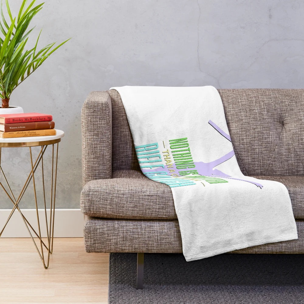 Soft and plush color guard-inspired blanket