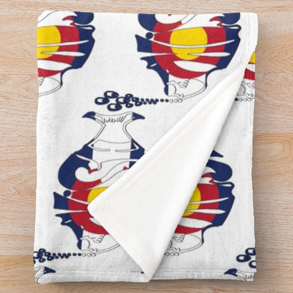 Colorado Phish plush blanket with phish band logo and Colorado design
