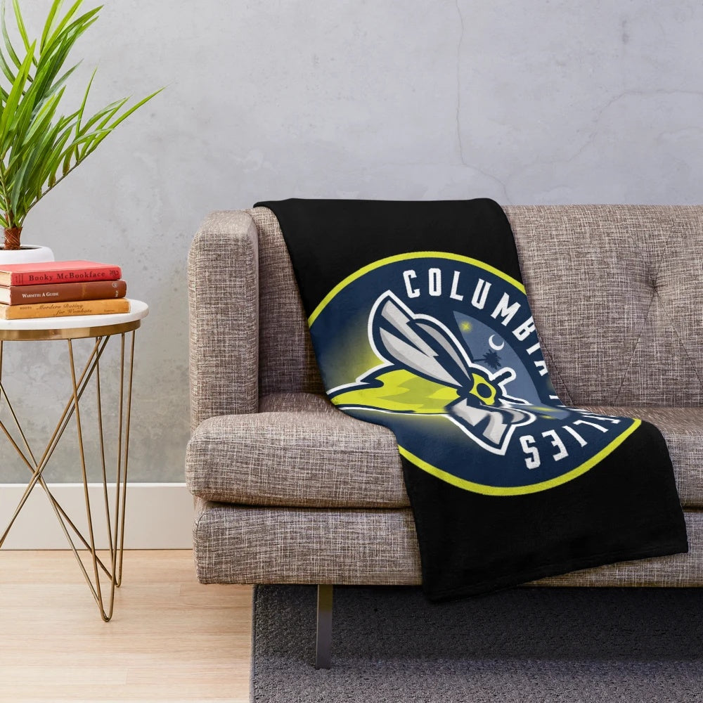 Columbia Fireflies plush blanket with team logo