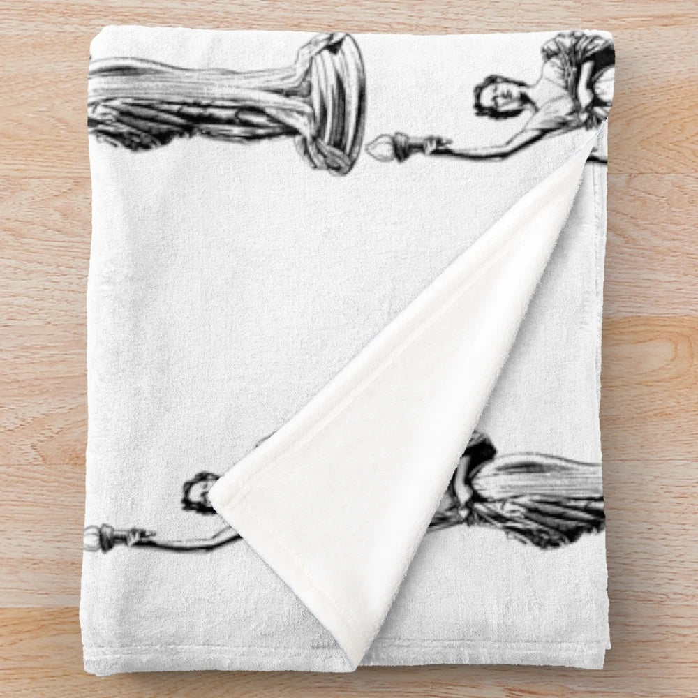 Soft and snuggly Columbia Torch Lady inspired plush blanket