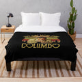 Columbo plush blanket with "Just One More Thing" quote