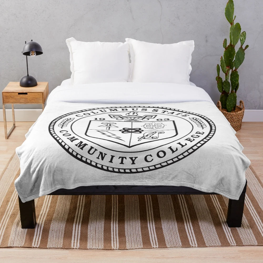 Columbus Community College plush blanket for engineering students and faculty