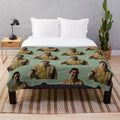 Cozy plush blanket featuring characters from the BBC comedy series Ghosts