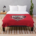 Cozy Comet Plush Blanket with Utica Sports Logo