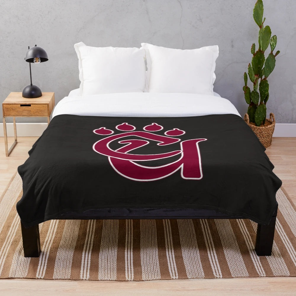 Concord University Plush Blanket with Ice Hockey Design