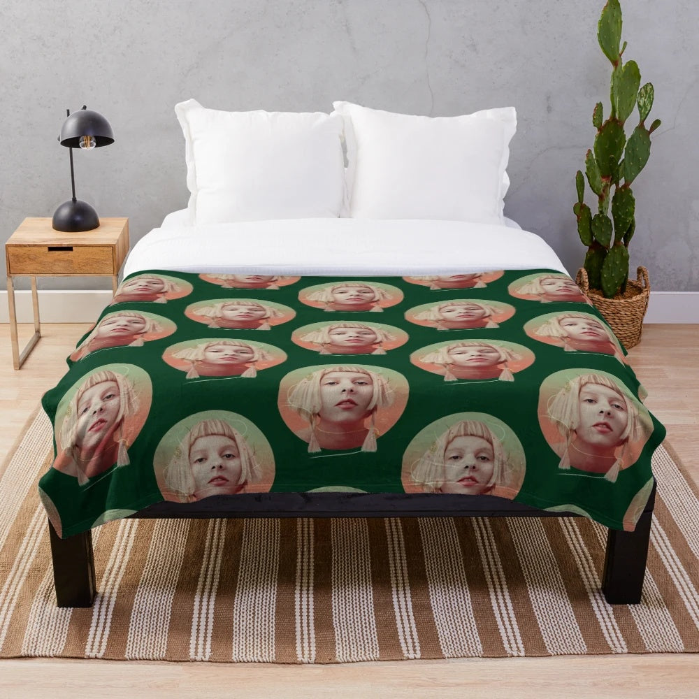 Cozy CONQUEROR plush fantasy blanket with aurora-inspired design