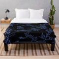 A cozy plush blanket featuring a night sky filled with constellations, perfect for fans of Night in the Woods and astronomy enthusiasts.