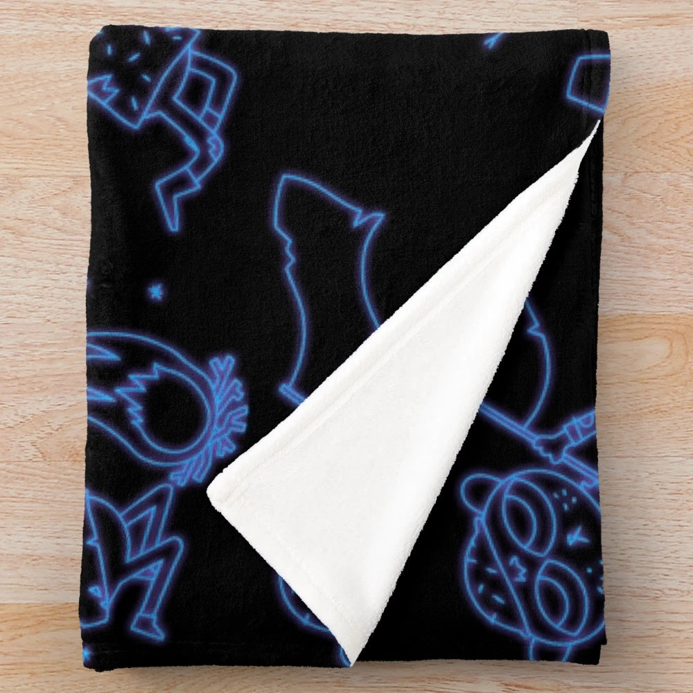 A cozy plush blanket featuring a night sky filled with constellations, perfect for fans of Night in the Woods and astronomy enthusiasts.