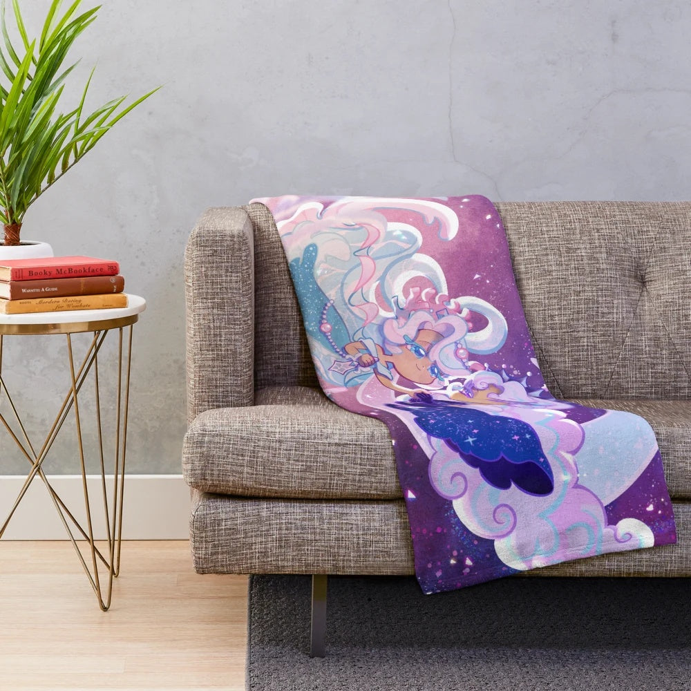 Cookie Run Ovenbreak-inspired plush blanket featuring chibi characters