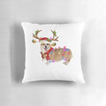 Soft and huggable corgi dog pillow with a festive Christmas design, perfect for dog lovers