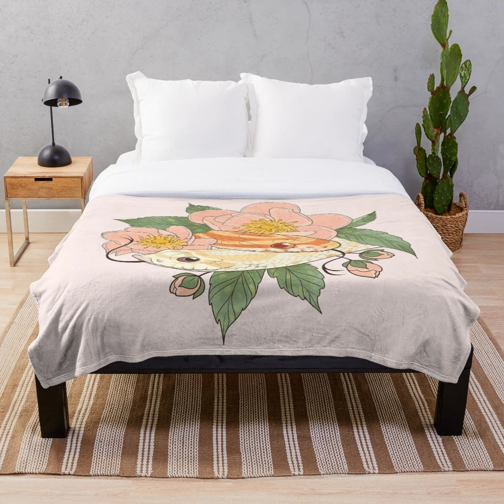 Soft and Plush Corn Snake and Hognose Snake Themed Blanket