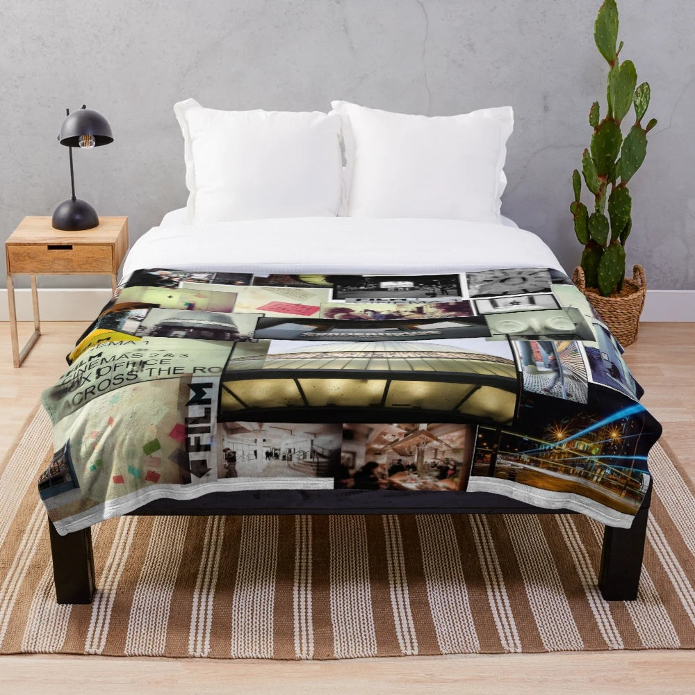 Cornerhouse cinema inspired plush blanket