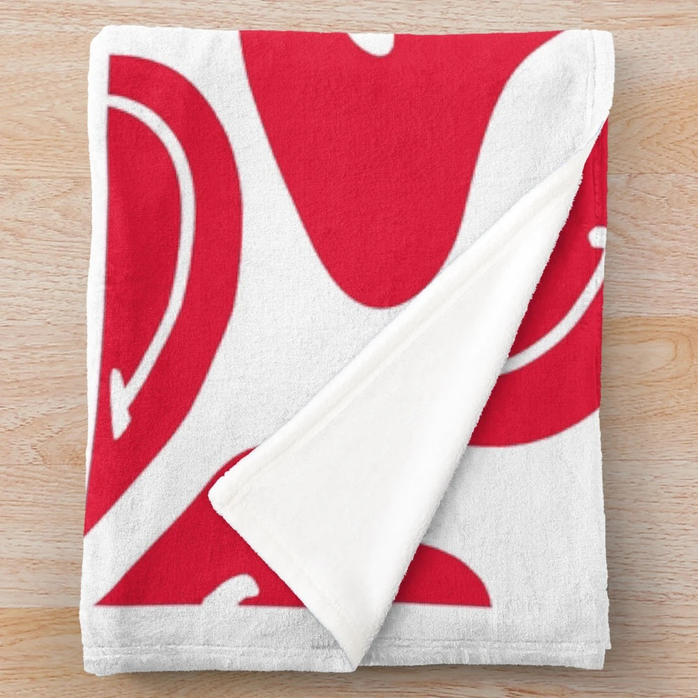 Cortland-inspired plush blanket with a trendy, aesthetic design