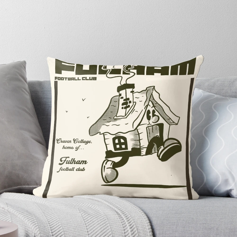 Soft and plush cottage-style pillow with whimsical bird illustrations