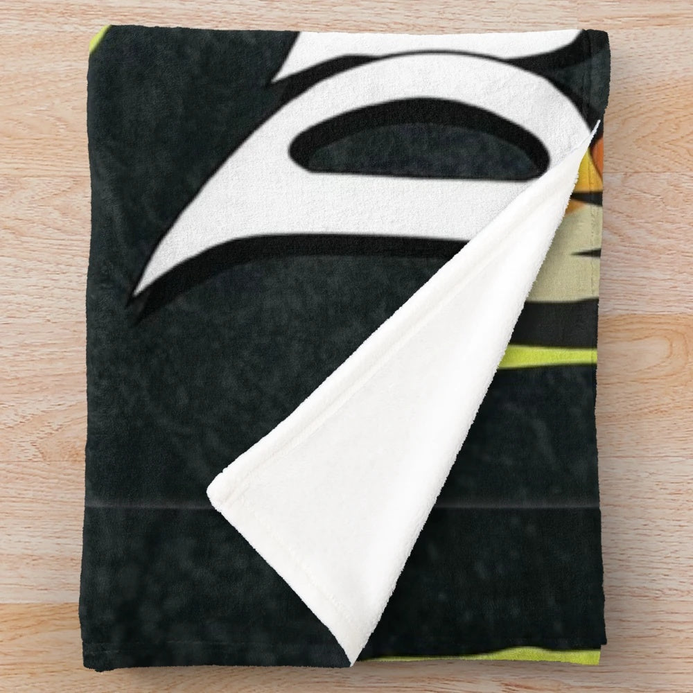Count Duckula inspired plush blanket featuring the character from the retro British cartoon animation