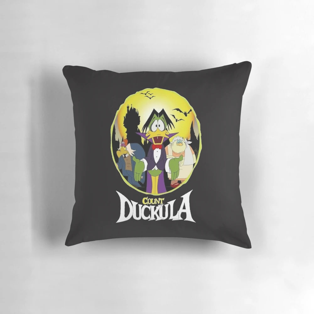 Plush Count Duckula pillow featuring the iconic cartoon character